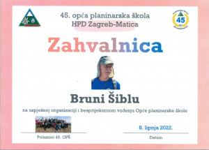 Zahvalnica voditelju Škole